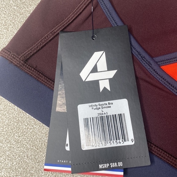 Fourlaps Infinity Sports Bra Fudge Smoke Size L - Picture 8 of 10